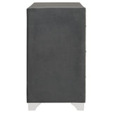 Melody Gray Upholstered 6-Drawer Dresser from Coaster - Luna Furniture