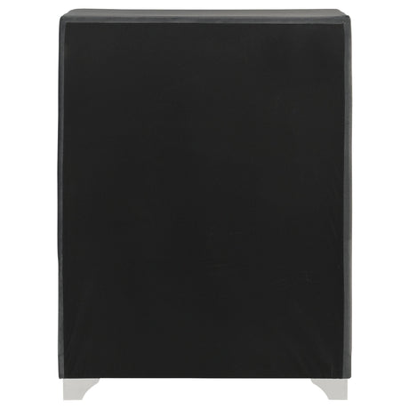 Melody Gray 5-Drawer Upholstered Chest from Coaster - Luna Furniture