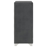 Melody Gray 5-Drawer Upholstered Chest from Coaster - Luna Furniture