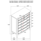 Bexhill White 8-Drawer Chest from Coaster - Luna Furniture