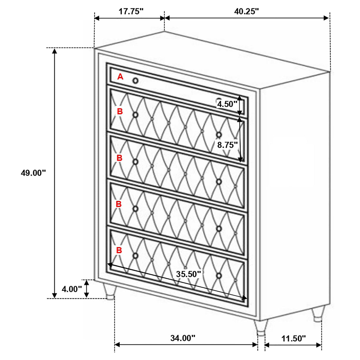 Antonella Ivory and Camel Tufted Upholstered 5-Piece Eastern King Bedroom Set from Coaster - Luna Furniture