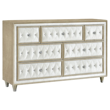 Antonella Ivory / Camel 5-piece California King Bedroom Set from Coaster - Luna Furniture