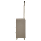 Antonella Ivory and Camel Upholstered 7-Drawer Dresser with Mirror from Coaster - Luna Furniture