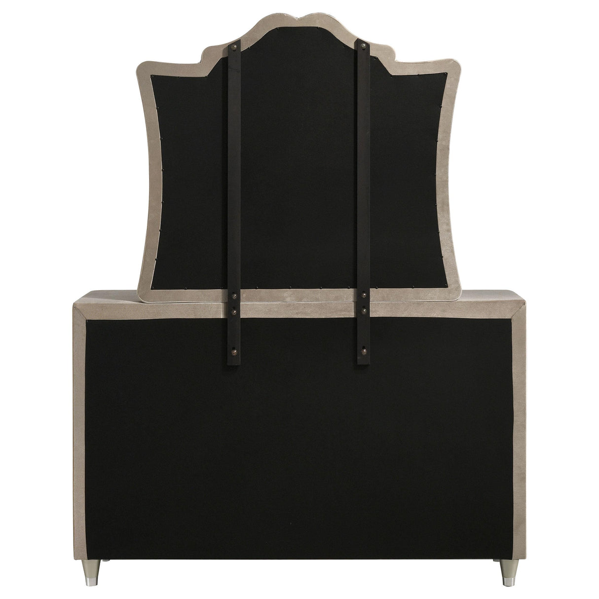 Antonella Ivory and Camel Upholstered 7-Drawer Dresser with Mirror from Coaster - Luna Furniture