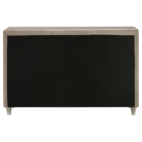 Antonella Ivory and Camel Upholstered 7-Drawer Dresser from Coaster - Luna Furniture