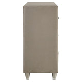 Antonella Ivory and Camel Upholstered 7-Drawer Dresser from Coaster - Luna Furniture