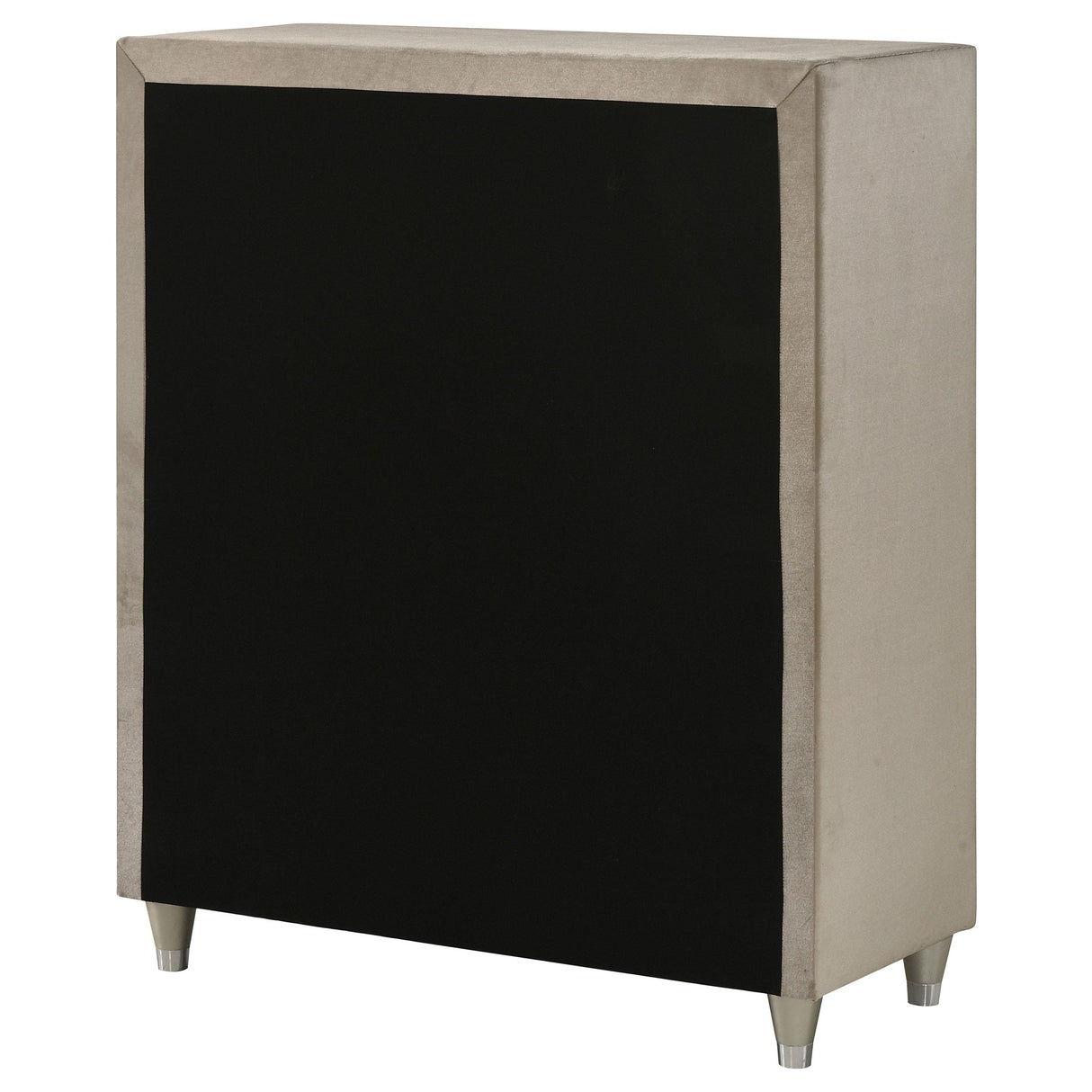 Antonella Ivory and Camel Upholstered 5-Drawer Chest from Coaster - Luna Furniture