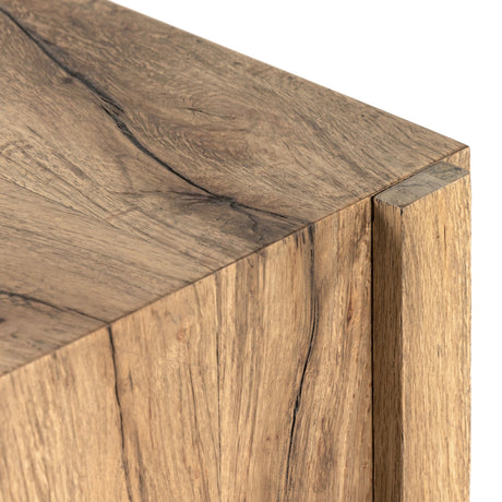 Bingham Console Table in Rustic Oak Veneer from Four Hands - Luna Furniture