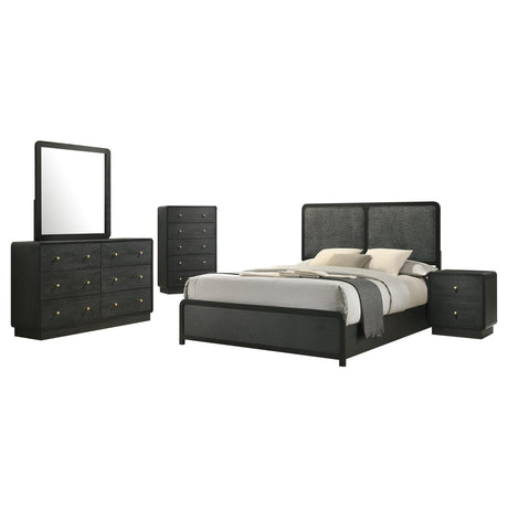 Cavelle Black 5-piece Full Bedroom Set from Coaster - Luna Furniture