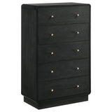 Cavelle Black 5-piece Full Bedroom Set from Coaster - Luna Furniture