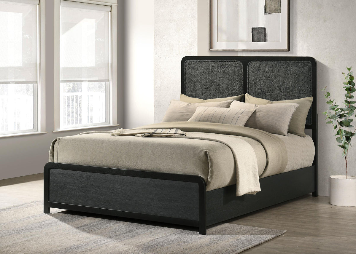 Cavelle Black 51-inch Upholstered Full Panel Bed from Coaster - Luna Furniture