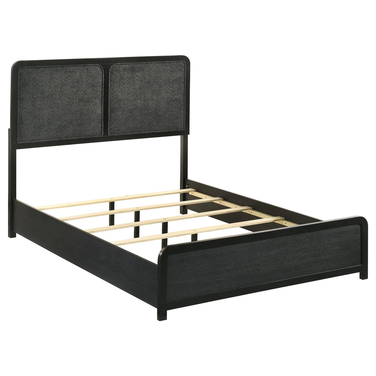 Cavelle Black 51-inch Upholstered Full Panel Bed from Coaster - Luna Furniture