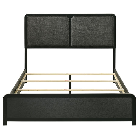 Cavelle Black 47-inch Upholstered Queen Bed from Coaster - Luna Furniture