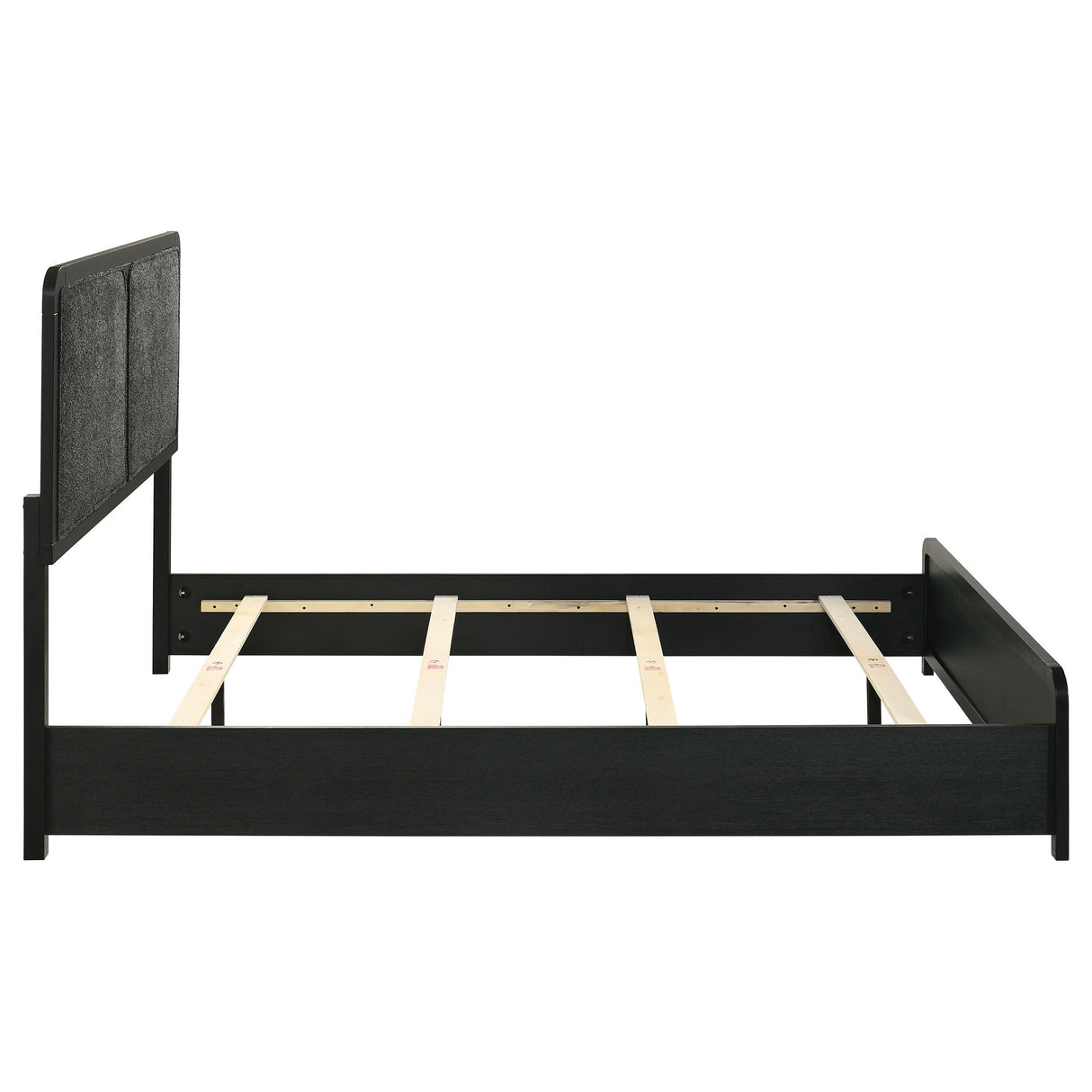 Cavelle Black 47-inch Upholstered Queen Bed from Coaster - Luna Furniture