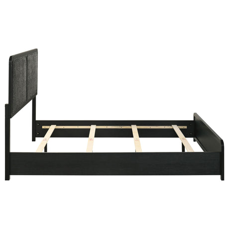 Cavelle Black 47-inch Upholstered Queen Bed from Coaster - Luna Furniture