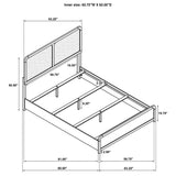 Cavelle Black 47-inch Upholstered Queen Bed from Coaster - Luna Furniture
