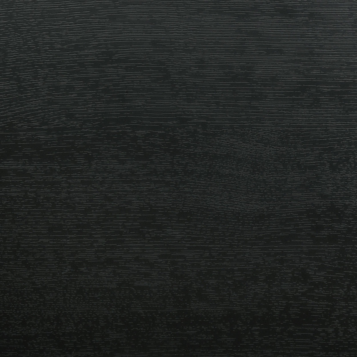 Cavelle Black headboard, close-up of textured gray upholstery and rounded black trim