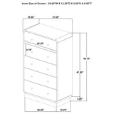 Cavelle Black 5-Drawer Chest from Coaster - Luna Furniture