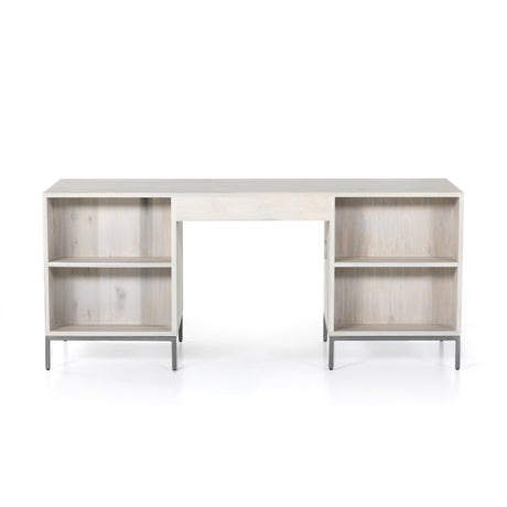 Trey Executive Desk in Dove Poplar from Four Hands - Luna Furniture
