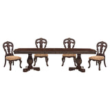 Deryn Park Cherry 5-Piece 114" Extendable Dining Room Set from Homelegance - Luna Furniture