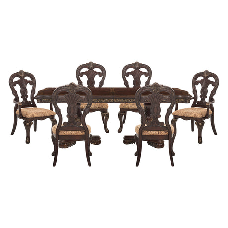 Deryn Park Cherry 9-Piece 114" Extendable Dining Room Set from Homelegance - Luna Furniture