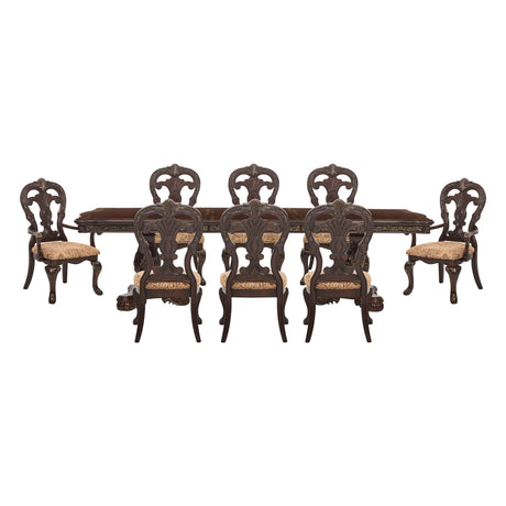 Deryn Park Cherry 7-Piece 114" Extendable Dining Room Set from Homelegance - Luna Furniture