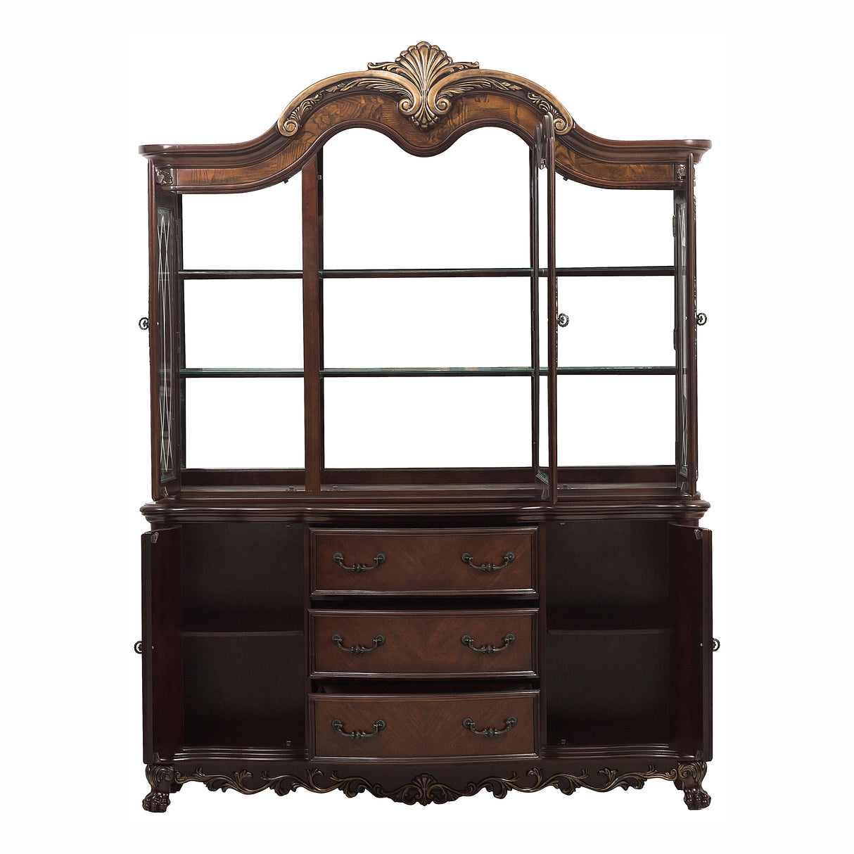 Deryn Park Cherry Buffet & Hutch from Homelegance - Luna Furniture