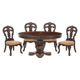 Deryn Park Cherry 5-Piece Round/Oval Dining Set from Homelegance - Luna Furniture