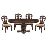 Deryn Park Cherry 5-Piece Round/Oval Dining Set from Homelegance - Luna Furniture