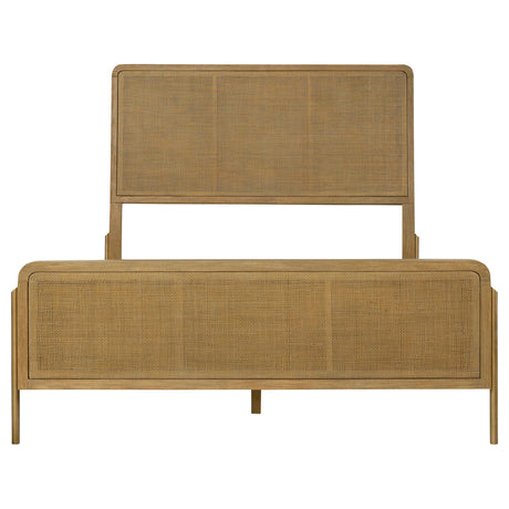 Arini Sand Wash Upholstered 5-Piece Eastern King Bedroom Set from Coaster - Luna Furniture