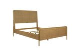 Arini Sand Wash and Natural Rattan California King Panel Bed from Coaster - Luna Furniture