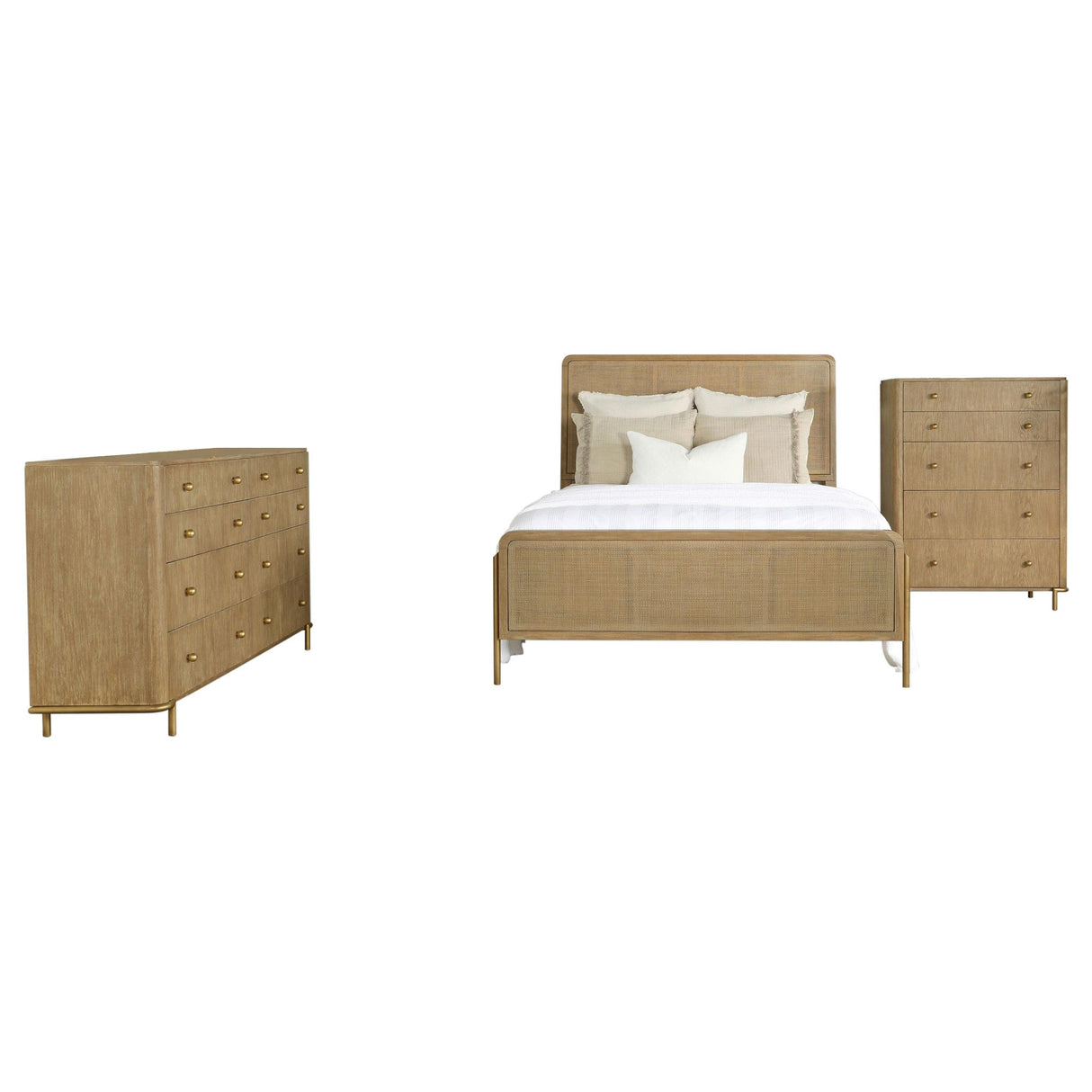 Arini Sand Wash 3-piece Queen Bedroom Set and Natural Cane from Coaster - Luna Furniture