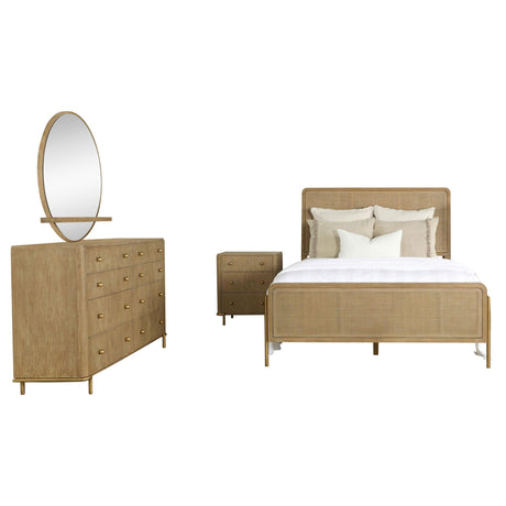 Arini Sand Wash Upholstered 4-Piece Queen Bedroom Set from Coaster - Luna Furniture