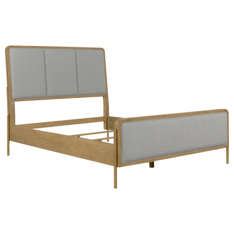 Arini Sand Wash and Gray Upholstered 4-Piece Queen Bedroom Set from Coaster - Luna Furniture