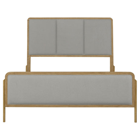 Arini Sand Wash and Gray Upholstered 4-Piece Queen Bedroom Set from Coaster - Luna Furniture