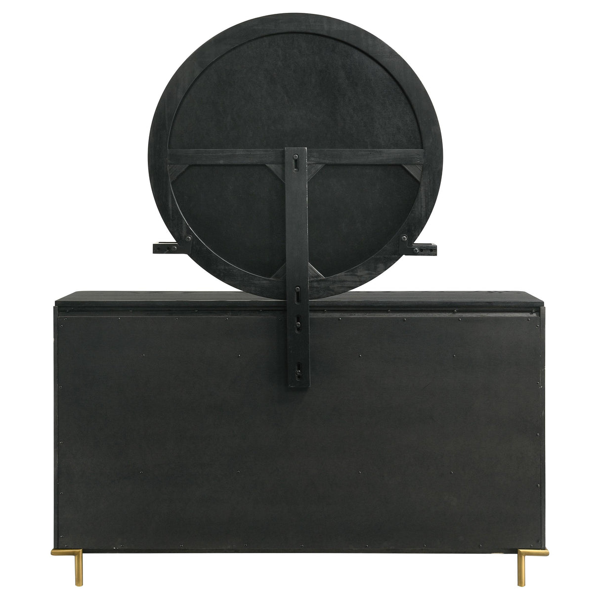 Arini Black 8-Drawer Bedroom Dresser with Mirror from Coaster - Luna Furniture