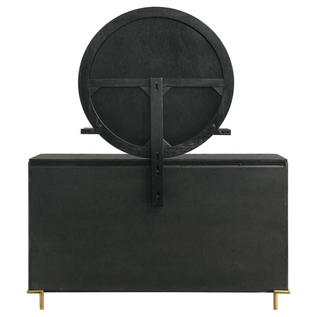 Arini Black 8-Drawer Bedroom Dresser with Mirror from Coaster - Luna Furniture
