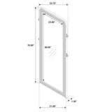 Arini Black Cane Weave Full Length Standing Floor Mirror from Coaster - Luna Furniture