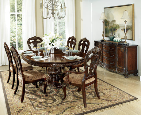 Deryn Park Cherry 5-Piece Round/Oval Dining Set from Homelegance - Luna Furniture