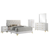Kendall White 5-Piece Eastern King Bedroom Set from Coaster - Luna Furniture