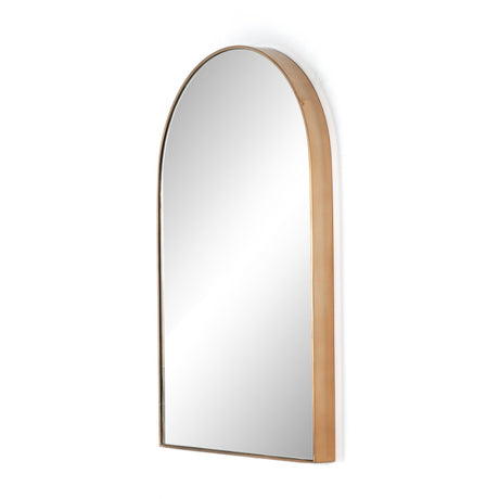 Georgina Small Mirror in Polished Brass from Four Hands - Luna Furniture