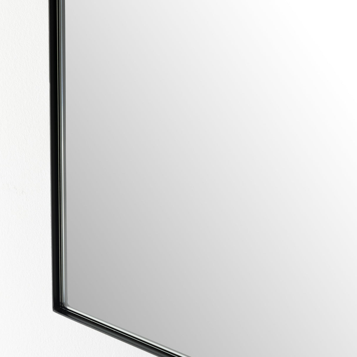 Georgina Small Mirror in Iron Matte Black from Four Hands - Luna Furniture