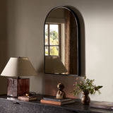 Georgina Small Mirror in Iron Matte Black from Four Hands - Luna Furniture