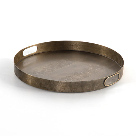 Etched Tray in Etched Brass from Four Hands - Luna Furniture