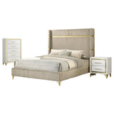 Lucia 3-piece Queen Bedroom Set Beige and White from Coaster - Luna Furniture