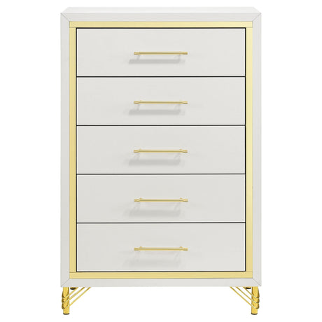Lucia Beige and White 3-Piece Queen Bedroom Set from Coaster - Luna Furniture