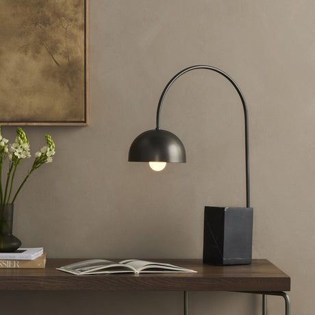 Jenkin Task Lamp in Black Marble from Four Hands - Luna Furniture