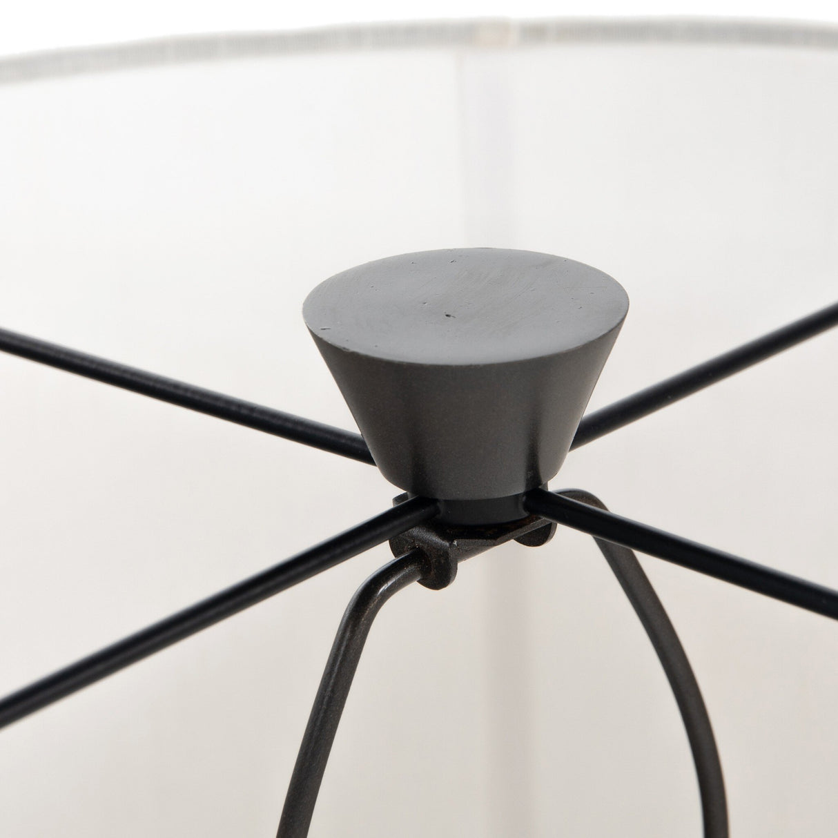 Kelita Table Lamp in Textured Black Aluminum from Four Hands - Luna Furniture