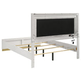 Caraway White and Gray 4-Piece Eastern King Bedroom Set with LED Headboard from Coaster - Luna Furniture