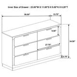 Caraway White and Gray 4-Piece Eastern King Bedroom Set with LED Headboard from Coaster - Luna Furniture